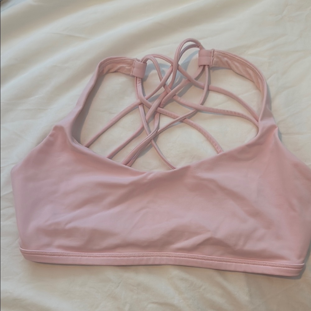 Pink Strappy Women's free to be sports bra